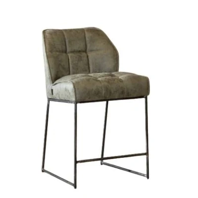 Afbeelding van Bronx71® Industriële barkruk Abel olijfgroen 70 cm