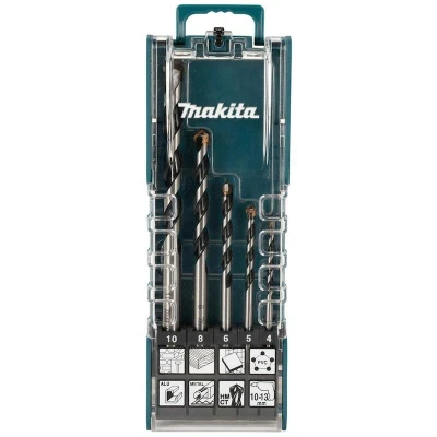 Afbeelding van Makita E 14255 Carbide Multifunctionele boorset 5 delig 4 mm, 6 8 10 mm Snelspanboorhouder 1 set(s)