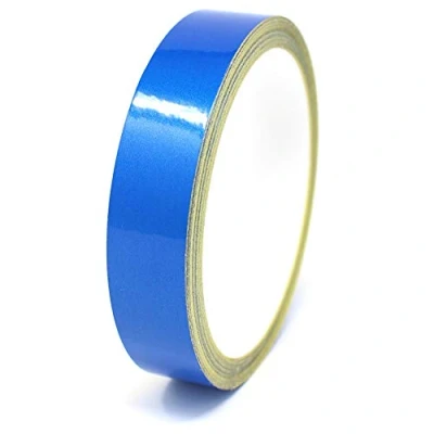 Afbeelding van Decoratieve plakstrips voor auto, motorfiets, boot, modelbouw, vele kleuren, lengte 10 m (reflecterend blauw, 12 mm)