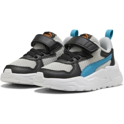 Afbeelding van PUMA Trinity Lite Ac+ Inf Basketbal, uniseks, baby, Cool lichtgrijs tropisch blauw zwart