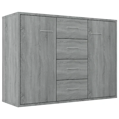 Afbeelding van vidaXL Dressoir in plaatmateriaal, grijze sonoma eik, 88 x 30 65 cm