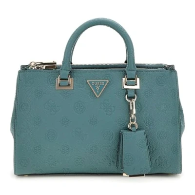 Afbeelding van Guess Cresidia Status Satchel Handtas, Dames, Maat: One Size, Teal
