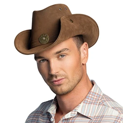 Afbeelding van Boland Hoed Nevada Bruin 58 Volwassenen Mannen Cowboy Indiaan