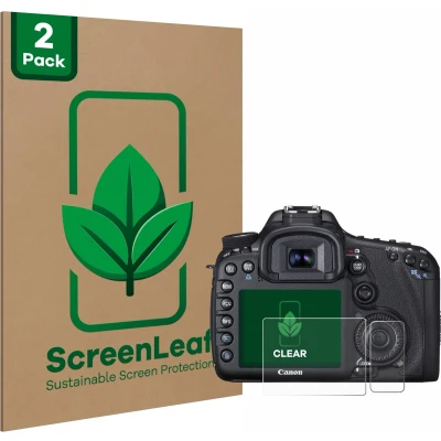 Afbeelding van ScreenLeaf Screenprotector voor Canon EOS 7D Duurzame schermbescherming Folie Beschermfolie transparant (2 Stuks)