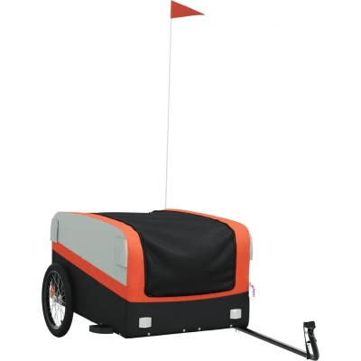 Afbeelding van Fietstrailer 45 kg ijzer zwart en oranje