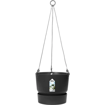 Afbeelding van Greenville hangschaal 24 bloempot living black buiten dia. 23,9 x h 20,3 cm elho