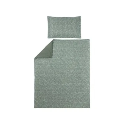 Afbeelding van Meyco Baby Cheetah/Uni dekbedovertrek ledikant forest green 100x135cm