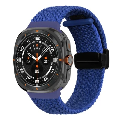 Afbeelding van Braided band met D buckle sluiting Blauw Samsung Galaxy Watch Ultra 47mm