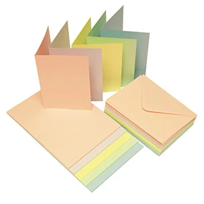 Afbeelding van Craft UK 279 kaarten en enveloppen C6 pastelkleuren