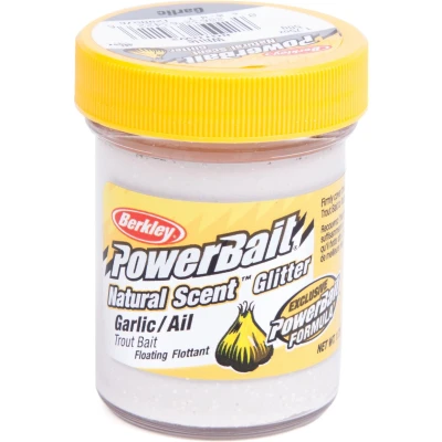 Afbeelding van Berkley Powerbait Trout Bait Natural Scent Glitter Garlic (50 g) Kleur : White