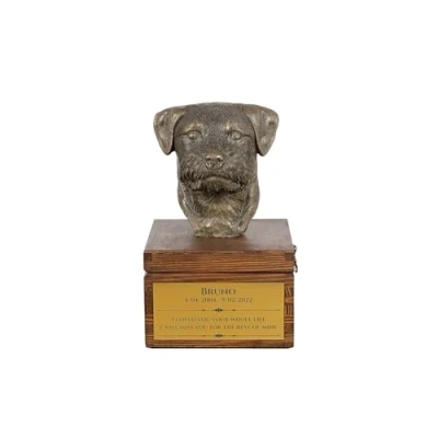 Afbeelding van Urn hond voor hondenas met beeldje van Belgische Herdershond