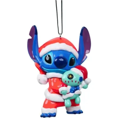 Afbeelding van 3D Ornament Stitch With Scrump 4x3x8 cm kerstornament Disney