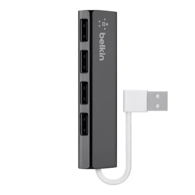 Afbeelding van Belkin 4 PORT travel USB 2.0 hub ultra slim