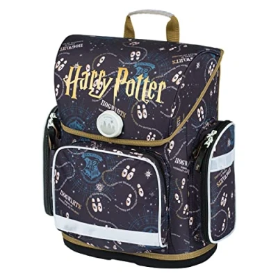 Afbeelding van Baagl schooltas voor jongens en meisjes 1e klas (of 2e klas), ergonomische meisjes, basisschool, lichte rugzak kinderen, schoolrugzak met riem, Harry Potter