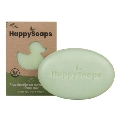 Afbeelding van HappySoaps Baby &amp; Kids Aloe Vera Bar 80GR