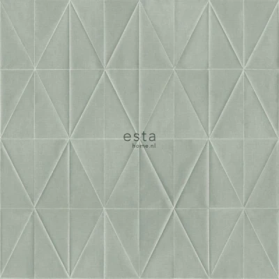 Afbeelding van ESTAhome eco texture vliesbehang origami motief lichtgrijs 148708 0,53 x 10,05 m