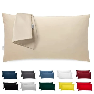 Afbeelding van Kussensloop 40x60 Premium Microvezel Set van 2 Kussenhoezen voor Bank/Bedkussens Superzachte Stof Bestendig en Wasbaar Hypoallergeen Anti Mijt met Blinde Rits