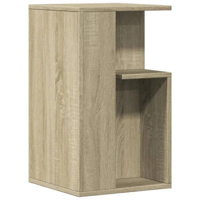 Afbeelding van Bijzettafel 35x35x60 cm bewerkt hout sonoma eikenkleurig