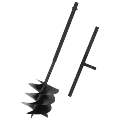 Afbeelding van vidaXL Grondboor met steel 250 mm, staal, zwart