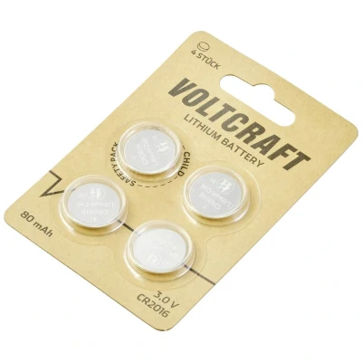 Afbeelding van VOLTCRAFT Knoopcel CR2016 3 V 4 stuk(s) 80 mAh Lithium LM2016