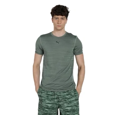 Afbeelding van PUMA M TAD TECH Seamless Tee Heren sportshirt Green Moon
