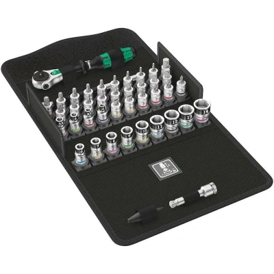 Image de WERA 8100 SA All In Zyklop Clé à cliquet rapide 1/4&quot; drive avec fonction de maintien, métrique, 42 pièces 05003755001