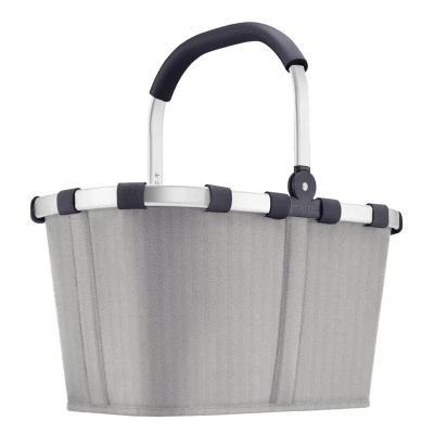 Afbeelding van Reisenthel Carrybag Boodschappenmand 22L Herringbone Grey Lichtgrijs