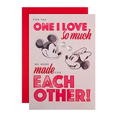 Afbeelding van Hallmark Valentijnsdag kaart voor One I Love, Mickey en Mouse Disney