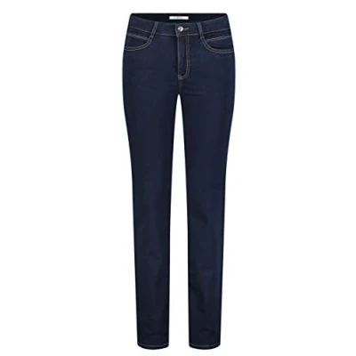 Afbeelding van MAC jeans Angela Slim fit darkblue denim, Dames, Maat: 38x32, Dark blue denim