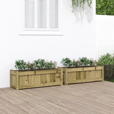 Afbeelding van Plantenbakken 2 st cm geïmpregneerd hout