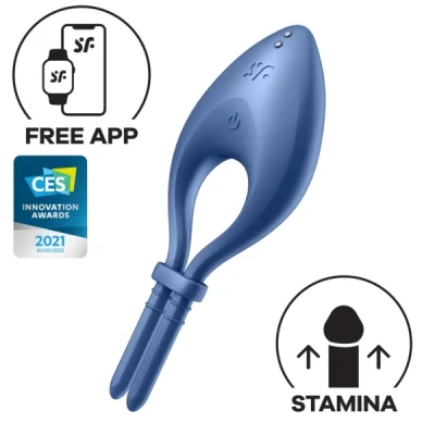 Afbeelding van Satisfyer Vibrerende Cockring Bullseye Blauw