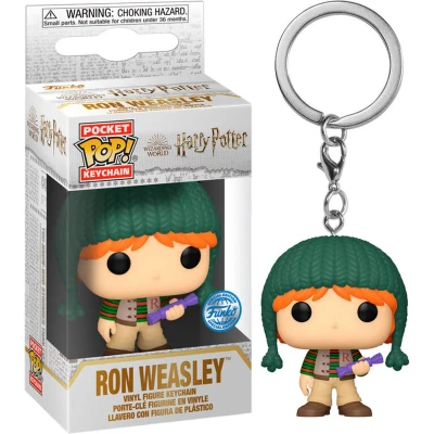 Afbeelding van Funko Pocket POP Sleutelhanger Harry Potter Holiday Ron Exlusive