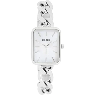 Afbeelding van OOZOO Timepieces zilverkleurige horloge met schakelarmband C11130