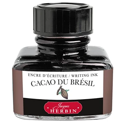 Image de Herbin Encre Traditionnelle à stylo en Flacon &quot;D&quot; 30ml Cacao du brésil