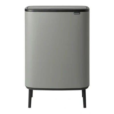 Afbeelding van Brabantia Bo Touch Bin Hi Prullenbak Met Deksel Op Pootjes 60 Liter Grijs