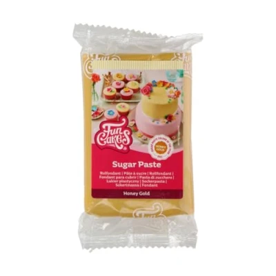 Afbeelding van FunCakes Rolfondant Goud 250g Fondant voor Cupcakes en Taarten