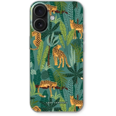 Afbeelding van Case Company® hoesje geschikt voor iPhone 16 Luipaard 2 Soft Cover Telefoonhoesje Bescherming aan alle Kanten en Schermrand