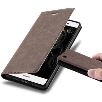 Afbeelding van Cadorabo Hoesje geschikt voor Huawei P8 LITE 2015 in KOFFIE BRUIN Beschermhoes met magnetische sluiting, standfunctie en kaartvakje Book Case Cover Etui