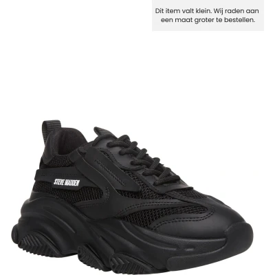 Afbeelding van Steve Madden Possession Sneakers laag, Dames, Maat: 42, Black Textiel/ synthetisch