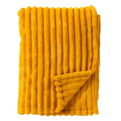 Afbeelding van Dutch Decor RICKY Plaid 150x200 cm superzacht warm en donzig Golden Glow geel