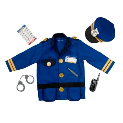 Afbeelding van Melissa &amp; Doug Police Officer Role Play Kostuum Dress Up Set (8 stuks)