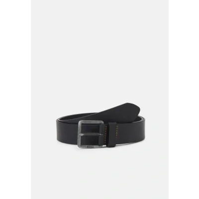 Afbeelding van HUGO BOSS heren Jeeko riem van leer in de kleur Zwart, maat: 80 cm