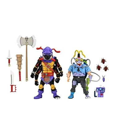Afbeelding van Set van 2 Ninja Teenage Mutant schildpadfiguren (cartoon), schaal 7 inch, Antrax &amp; Scumbug