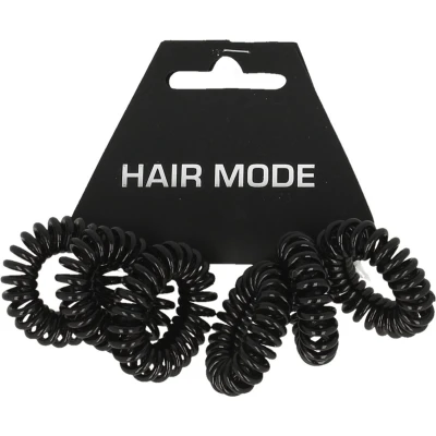 Afbeelding van Hair Mode Haarelastiek Kabel Klein Zwart 6ST