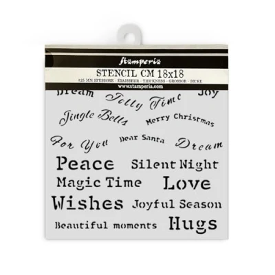 Afbeelding van Stamperia Dikke sjablonen voor scrapbooking, albums en bullet journals, klassieke Kerstmis, flexibel materiaal, gemakkelijk te reinigen, perfect handwerk geschenken (All You Need for