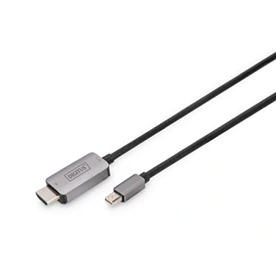 Afbeelding van Digitus DB 340109 010 S DisplayPort kabel / Mini Aansluitkabel stekker, stekker 1 m Zwart Flexibel,