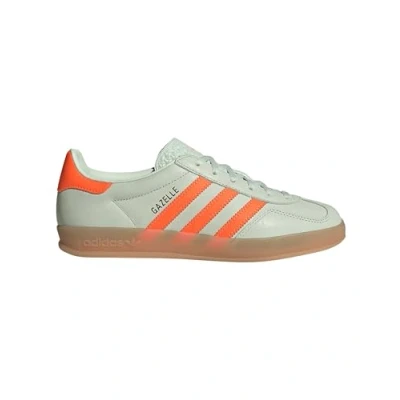 Afbeelding van adidas Originals Gazelle Indoor Unisex Sneakers laag, Maat: 36 2/3, Linen green/solar orange Leer en imitatieleer