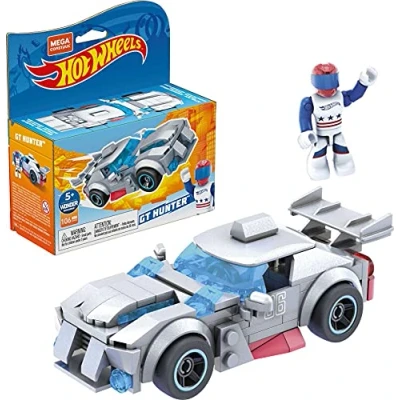 Afbeelding van Mega Construx Hot Wheels, GT Hunter bouwauto, 106 delig, bouwsteenset, 5 jaar en ouder, GVM32