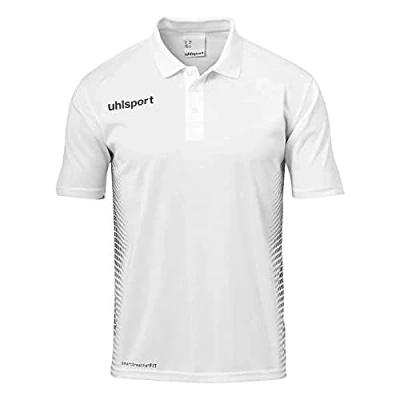 Afbeelding van Uhlsport Score Polo Shirt Kind Wit Zwart Maat 164