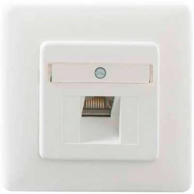 Afbeelding van Rutenbeck 136112030 Netwerkdoos Inbouw (in muur) Inzet met centraalstuk en frame Wit